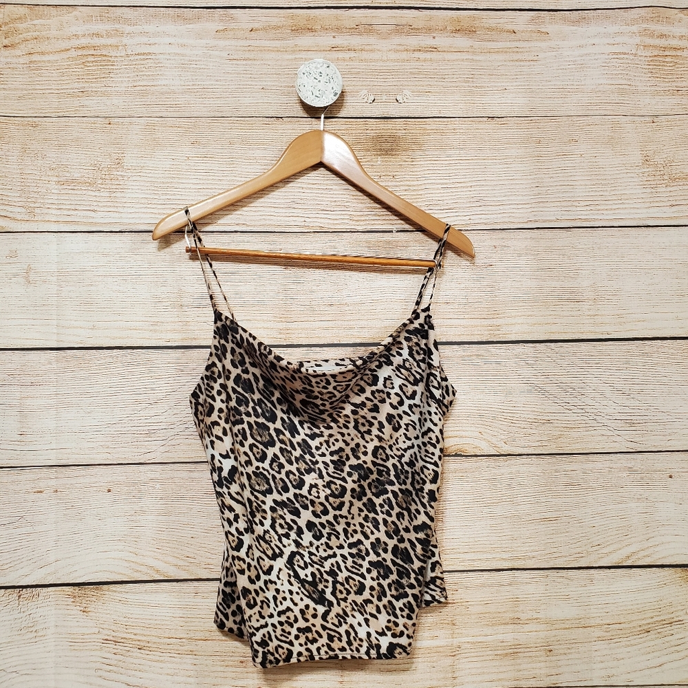 Wayf Leopard Print Cami Top